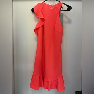NWT BLACK HALO Vibrant Coral Sleeveless Dress